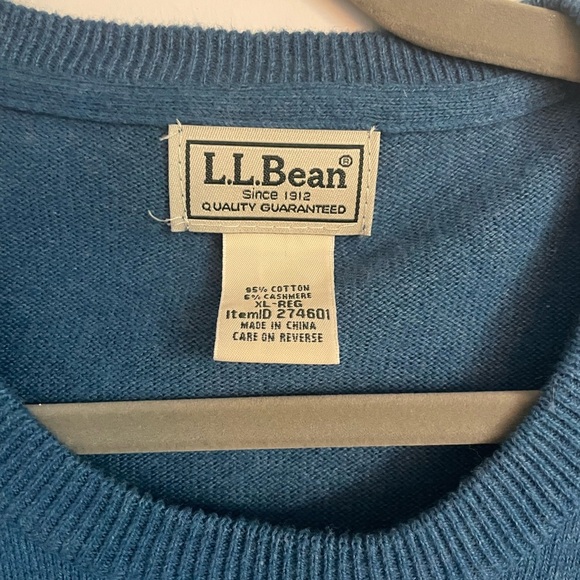 LL Bean cotton and cashmere blend men’s sweater size XL - Picture 2 of 3